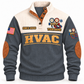 Front of Grey HVAC Shift Finished sports sweatshirt