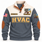 Front of Grey HVAC Ductwork Precision sports sweatshirt