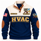 Front of Navy HVAC Ductwork Precision sports sweatshirt