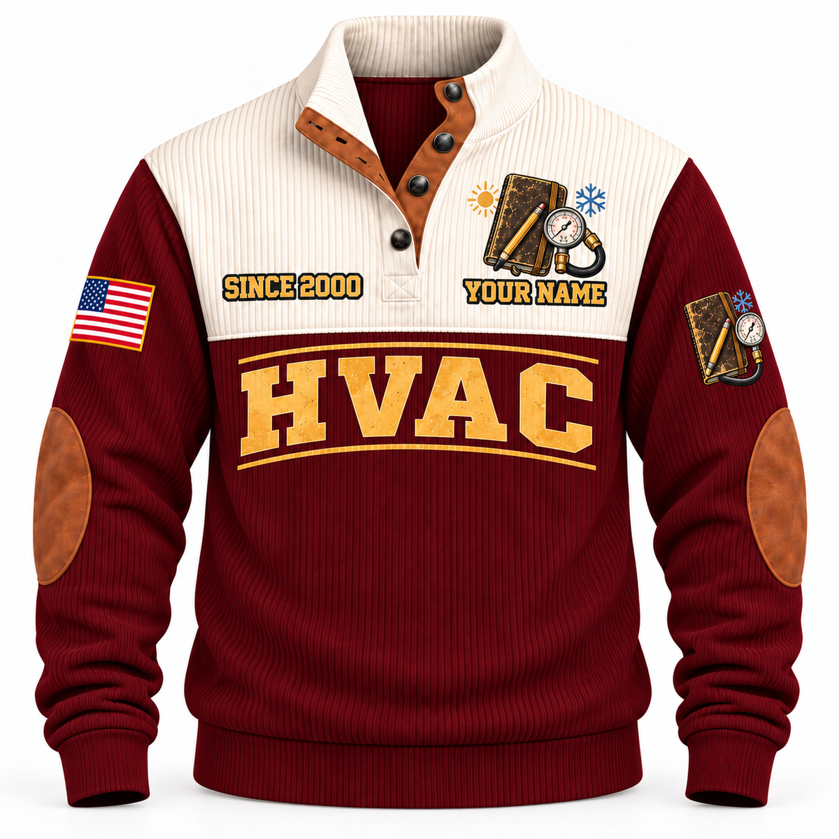 Front of Jujube Red HVAC Knowledge Carried Forward sports sweatshirt