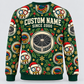 Back of HVAC Holiday Repeat crewneck with coordinated HVAC design and CUSTOM NAME and SINCE 2000 placeholders