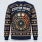 Back of HVAC Heritage Holiday crewneck with coordinated HVAC design and CUSTOM NAME and SINCE 2000 placeholders