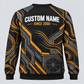 Back of HVAC Airflow Rhythm crewneck with coordinated HVAC design and CUSTOM NAME and SINCE 2000 placeholders