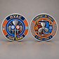 Silver HVAC heritage tribute coin front and reverse with fan, gauges and copper-pipe artwork