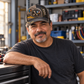 Personalized HVAC Industrial Steel Baseball Cap worn by an adult HVAC technician during a break