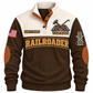 Personalized Railroader True Track Sports Sweatshirt — brown standalone front with YOUR NAME and SINCE 2000 preview