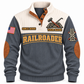 Personalized Railroader True Track Sports Sweatshirt — grey standalone front with YOUR NAME and SINCE 2000 preview