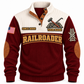 Personalized Railroader True Track Sports Sweatshirt — jujube-red standalone front with YOUR NAME and SINCE 2000 preview