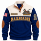 Personalized Railroader True Track Sports Sweatshirt — navy standalone front with YOUR NAME and SINCE 2000 preview