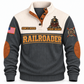Personalized Railroader Hands Behind the Journey Sports Sweatshirt — grey standalone front with YOUR NAME and SINCE 2000 preview