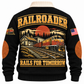 Personalized Railroader Rails for Tomorrow Sports Sweatshirt — black standalone back artwork detail