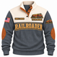 Personalized Railroader Rails for Tomorrow Sports Sweatshirt — grey standalone front with YOUR NAME and SINCE 2000 preview