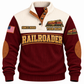 Personalized Railroader Rails for Tomorrow Sports Sweatshirt — jujube red standalone front with YOUR NAME and SINCE 2000 preview