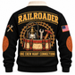 Personalized Railroader Track Crew Sports Sweatshirt — black standalone back artwork detail
