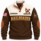 Personalized Railroader Main Street Connection Sports Sweatshirt — brown standalone front with YOUR NAME and SINCE 2000 preview