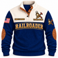 Personalized Railroader Main Street Connection Sports Sweatshirt — navy standalone front with YOUR NAME and SINCE 2000 preview