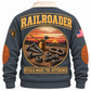 Personalized Railroader Built With Care Sports Sweatshirt — grey standalone back artwork detail