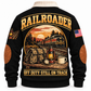 Personalized Railroader Shift Finished Sports Sweatshirt — black standalone back artwork detail