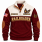 Personalized Railroader Shift Finished Sports Sweatshirt — jujube red standalone front with YOUR NAME and SINCE 2000 preview