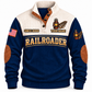 Personalized Railroader Shift Finished Sports Sweatshirt — navy standalone front with YOUR NAME and SINCE 2000 preview