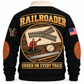 Personalized Railroader Track Perfection Sports Sweatshirt — black standalone back artwork detail