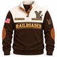 Personalized Railroader Track Perfection Sports Sweatshirt — brown standalone front with YOUR NAME and SINCE 2000 preview