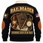 Personalized Railroader Knowledge Carried Forward Sports Sweatshirt — black standalone back artwork detail