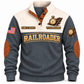 Personalized Railroader Knowledge Carried Forward Sports Sweatshirt — grey standalone front with YOUR NAME and SINCE 2000 preview
