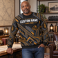 Adult beside an archival railway-map desk wearing Railroader Track Rhythm crewneck