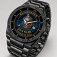 Personalized Railroader Stainless Steel Watch - Heritage Dial - black standalone product view