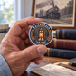 Personalized Railroader Challenge Coin - Legacy Laurel - silver off-duty lifestyle hero