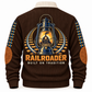 Personalized Railroader Heritage Lantern Sports Sweatshirt — brown standalone back artwork detail