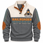 Personalized Railroader Heritage Lantern Sports Sweatshirt — grey standalone front with YOUR NAME preview