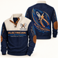Personalized electrician sports sweatshirt with heritage collar occupational artwork.