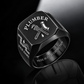 Personalized Plumber Engraved Signet Ring - Classic Emblem - Black