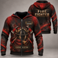 Personalized Fire Fighter Hoodie - Crew Silhouette - Zip Hoodie