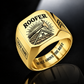 Personalized Roofer Engraved Signet Ring - Sunburst Legacy - Gold