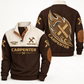 Personalized Carpenter Sports Sweatshirt - Heritage Collar - Brown