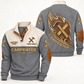 Personalized Carpenter Sports Sweatshirt - Heritage Collar - Grey