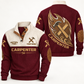 Personalized Carpenter Sports Sweatshirt - Heritage Collar - Jujube Red