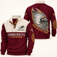 Personalized Concrete Finisher Sports Sweatshirt - Heritage Collar - Jujube Red