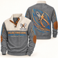 Personalized Electrician Sports Sweatshirt - Heritage Collar - Grey