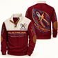 Personalized Electrician Sports Sweatshirt - Heritage Collar - Jujube Red