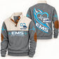 Personalized EMS Sports Sweatshirt - Heritage Collar - Grey