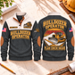 Bulldozer Operator Plan Check Grade Sports Sweatshirt in Grey, front and back views with tracked bulldozer, construction plan and pencil artwork