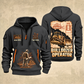 Bulldozer Operator Blueprint Quarter Zip Hoodie in Gray, front and back views with tracked bulldozer engineering artwork and sample since 2005 and Your name lettering.