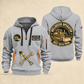 Bulldozer Operator Built with Pride Quarter Zip Hoodie in Light Grey, front and back, with tracked bulldozer artwork and printed since 2005 and Your name samples