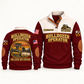 Bulldozer Operator Blade Crew Sports Sweatshirt in Jujube Red, front and back views with tracked bulldozer artwork and One Crew One Purpose lettering
