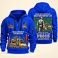 Bulldozer Operator Built for the Everyday Quarter-Zip Hoodie in Blue, source-supported front and back views with tracked bulldozers, broad blades, grading-plan artwork, an operator, and Your name and since 2005 sample text.