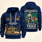 Bulldozer Operator Built for the Everyday Quarter-Zip Hoodie in Navy, source-supported front and back views with tracked bulldozers, broad blades, grading-plan artwork, an operator, and Your name and since 2005 sample text.